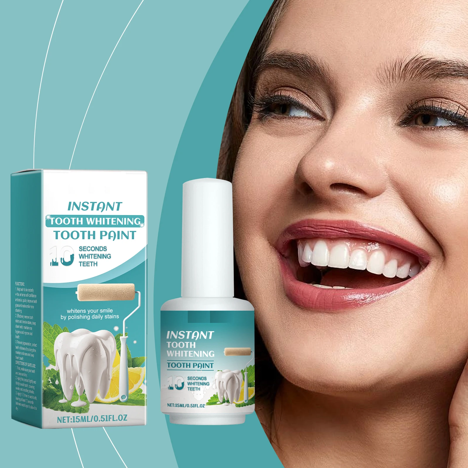 Bright teeth, oral care, dental paint cleaning, tooth stains, dirt, bright white teeth, fresh scent