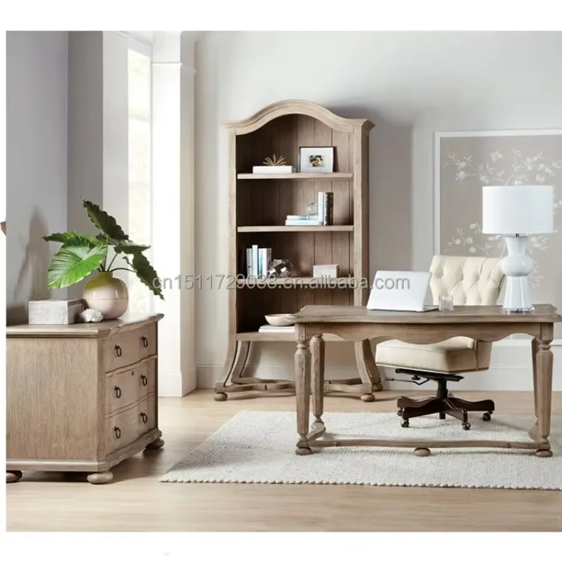 

American Traditional Home Office Bookcase Bookshelf Display Wooden Storage Shelves