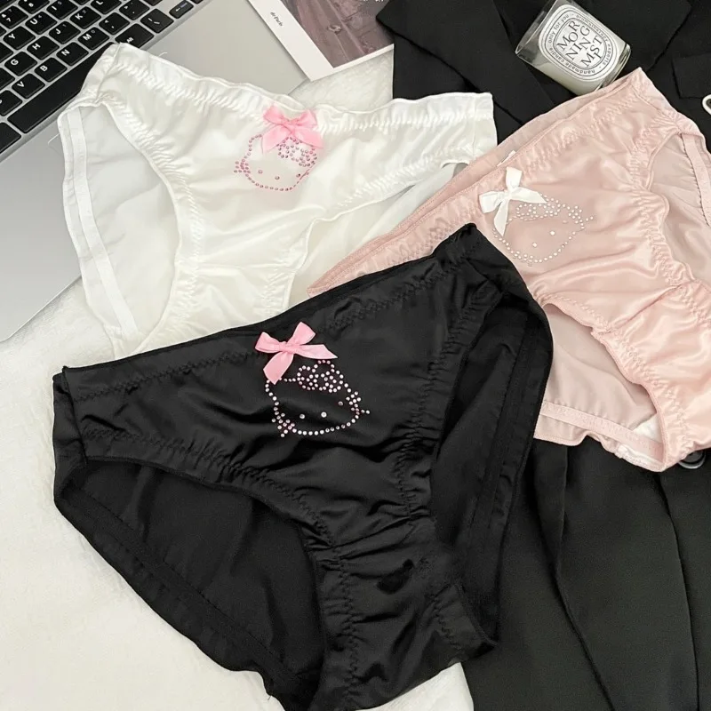 

1pc Kitty Cat Cartoon Lencerias Sexy Ropa Interior Femenina Ultra-Low Panties Cute Briefs Fashion Cotton Crotch Underwear Women