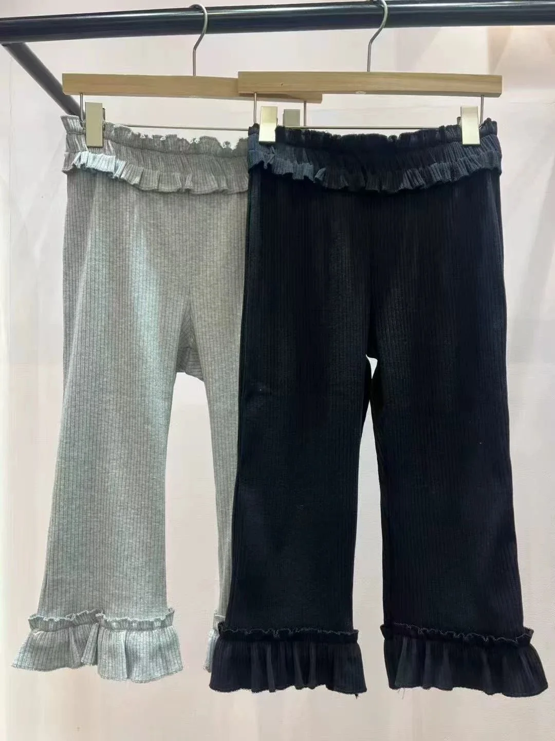 Cintura alta confortável elástico renda guarnição design calças de cinco quartos japonês sle meninas casual solto ajuste queimado calças