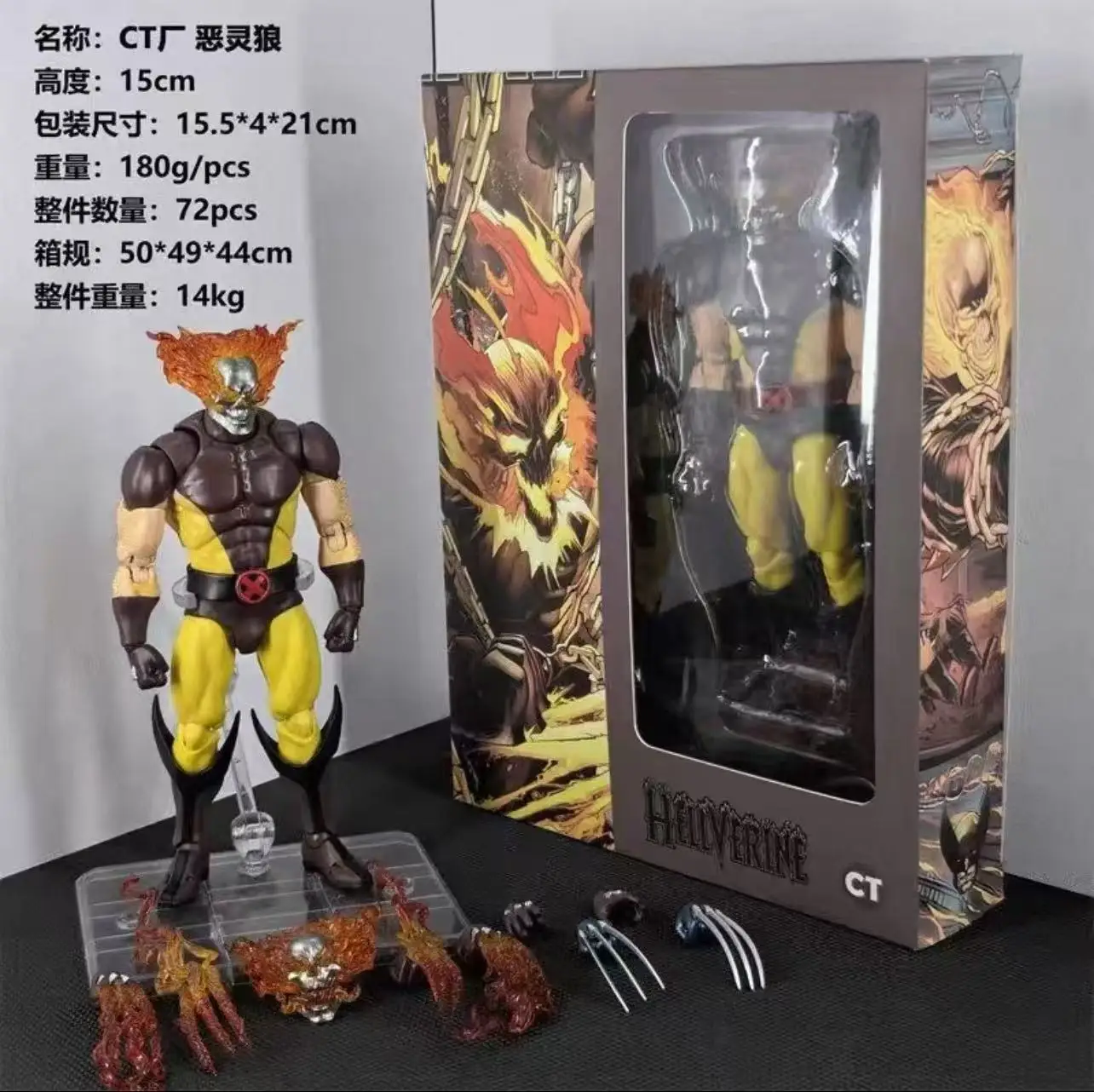 

In Stock New Hot Ct Toys Hellverine Figure Wolverine Mafex 096 138 X-Men Anime Action Figure Figurine Statue Model Gifts Toys