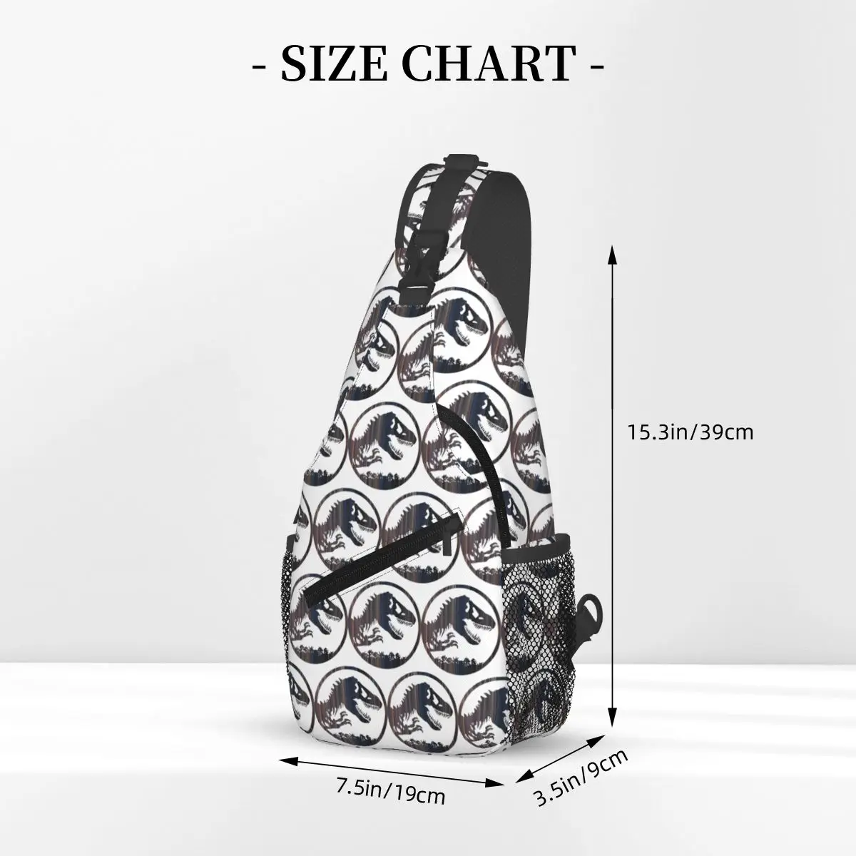 

Jurassic Park 1993 Color Timeline Chest Bag Men Sling Crossbody Backpack Chest Bag Travel Hiking Daypack Shoulder Bag