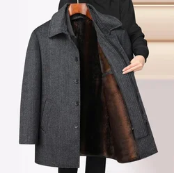 new arrival winter jacket men fashion Woolen Coat Men's Casual Wool thicken warm trench coat Men Dress Jacket Size M-4XL