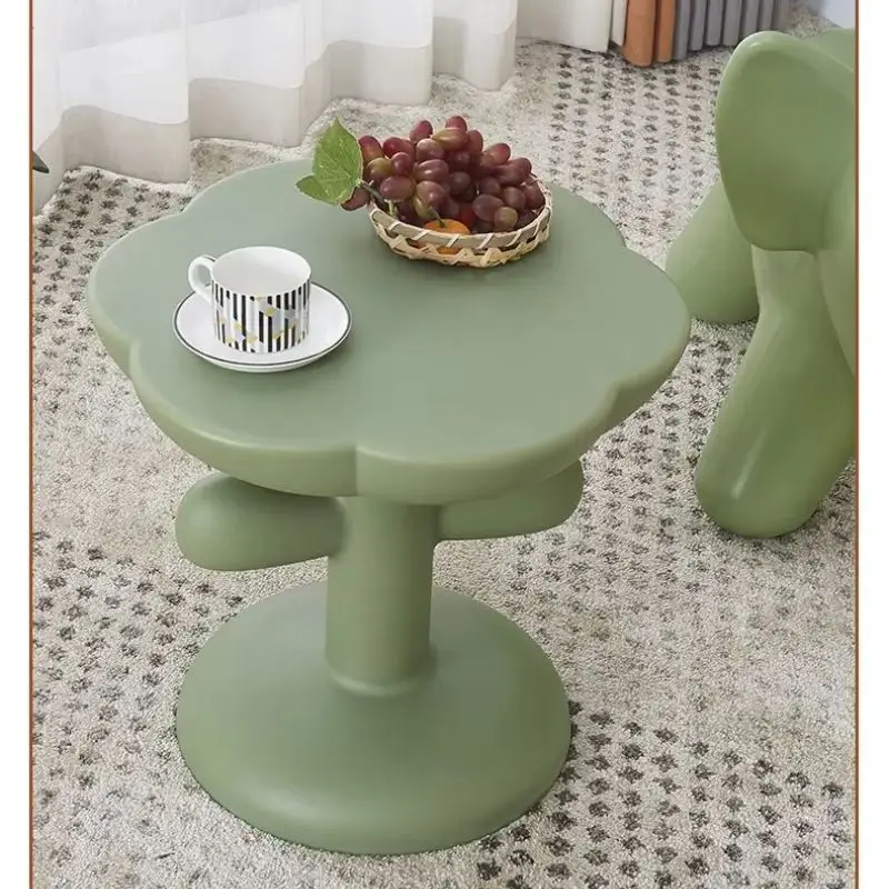 

Скандинавский кремовый журнальный столик в форме цветов, диван, напольные украшения, угловой столик для спальни, декоративный стиль Mesa Ins, гостиная