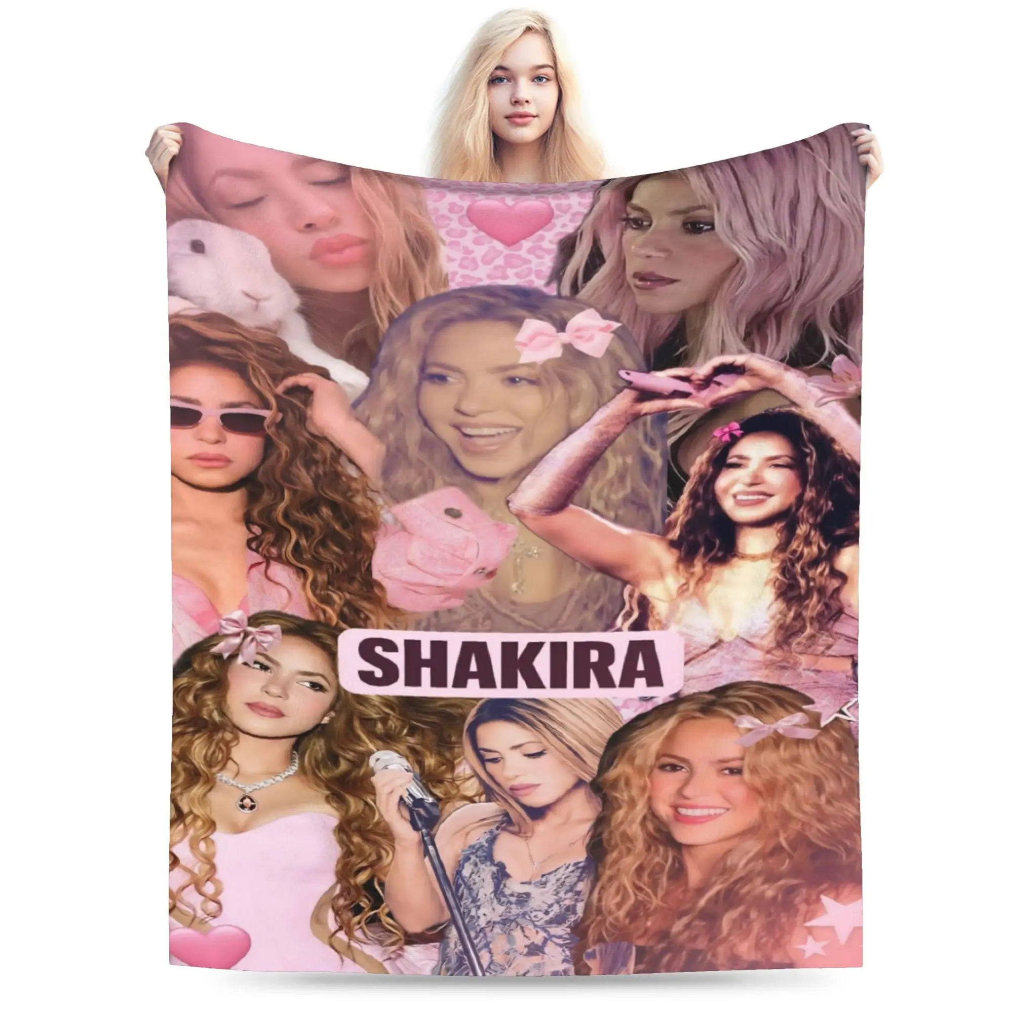 Comfortable Shakira Singer Blanket Accessories Bedding Decorative  Throws And Blankets Lightweight Fleece for Bedroom