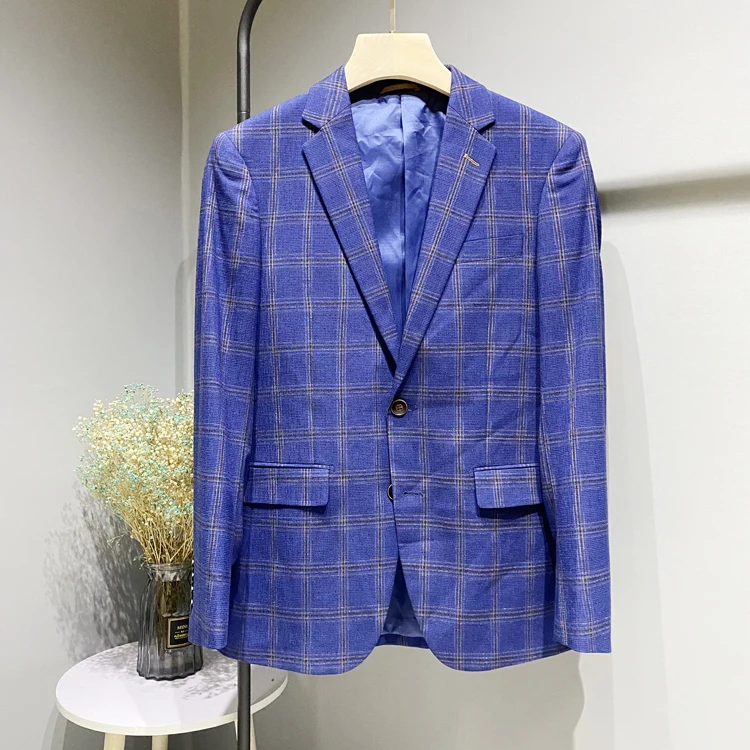 

Новый мужской повседневный костюм с отложным воротником, модный элегантный пиджак для джентльменов, весенне-осенняя трендовая мужская одежда, приталенный крой, длинный рукав