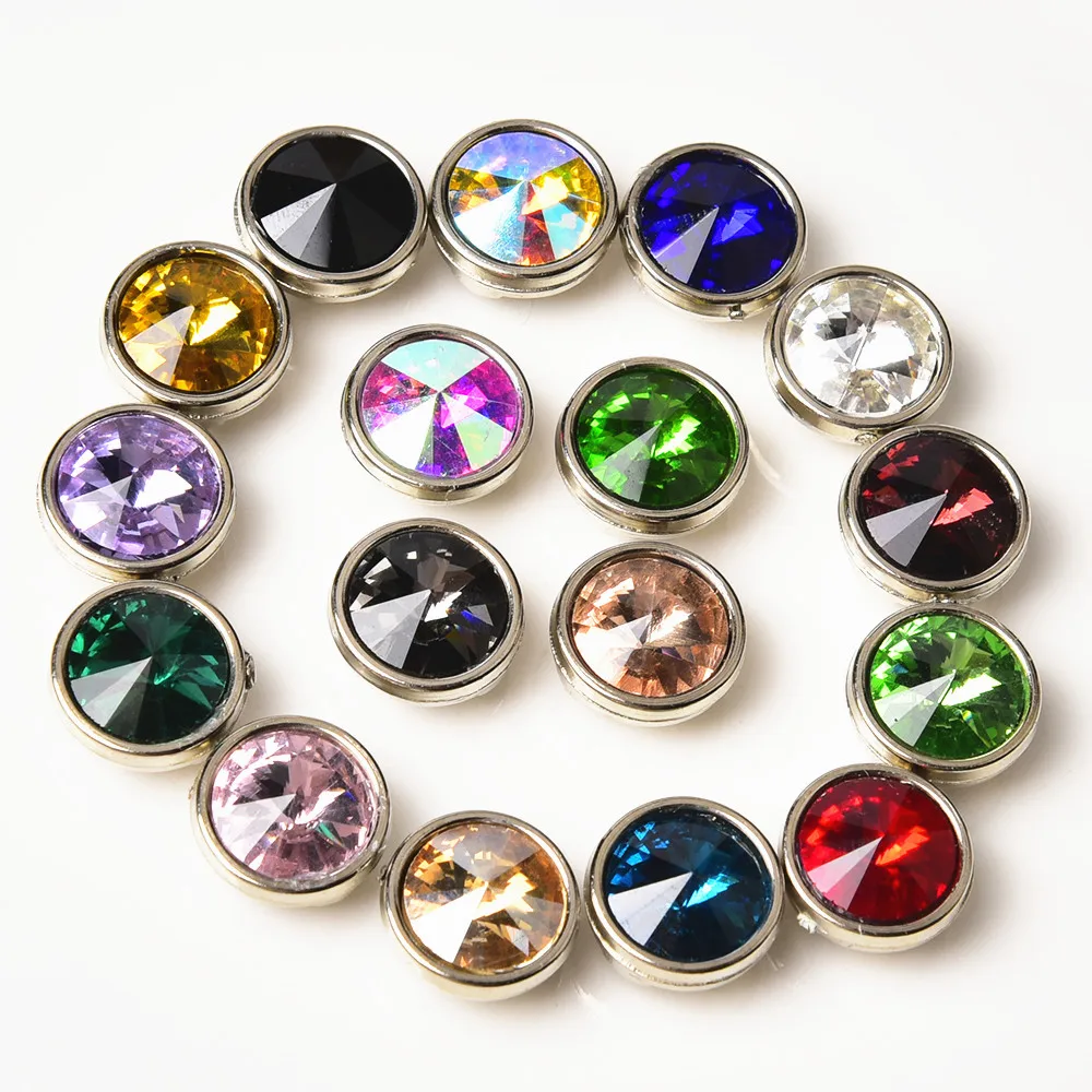 クリスタルラインストーン表面、爪のない丸い形、特別な形のガラス、縫い付け、DIYアクセサリーに接着剤、10mm