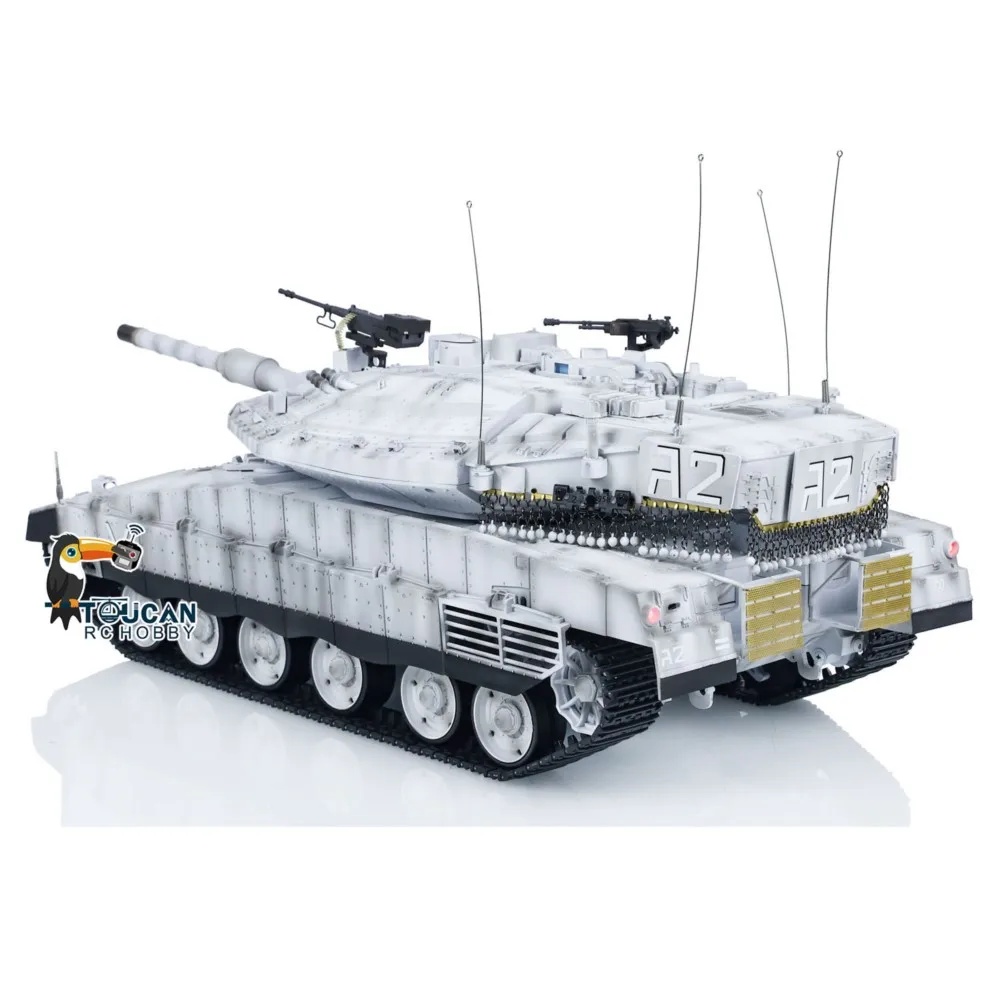 Czołg RC Heng Long 3958 1/16 IDF Merkava MK IV Metalowa skrzynia biegów Czołgi Samochody Zabawki Sterowane Radiowo Model Panzer Prezenty TH23439