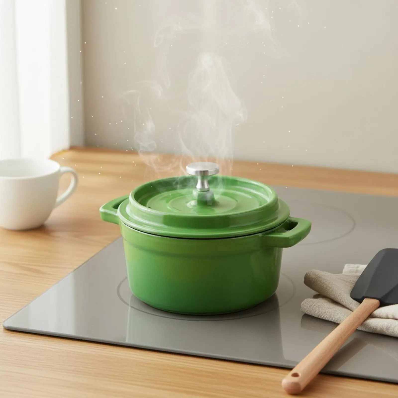 

Enameled Cast Iron Pot Enamel Coated Enameled Cast Iron Dutch Oven Mini Dutch Oven Easy to Clean Infant Meals Pot Non-Stick