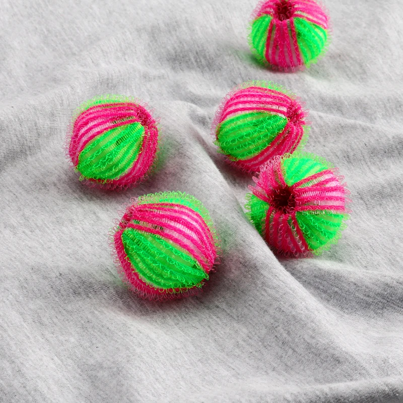 6 Bolas de nailon para lavandería, antienredos, removedoras de pelo para lavadora, limpiadoras de pelusas y suelo, herramientas de baño
