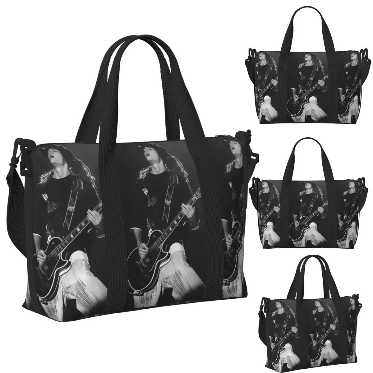 

Tokio Hotel Tom Kaulitz Music Band Пляжная дорожная сумка Большая вместительная сумка-тоут для тренажерного зала Йога Женская дорожная сумка для покупок