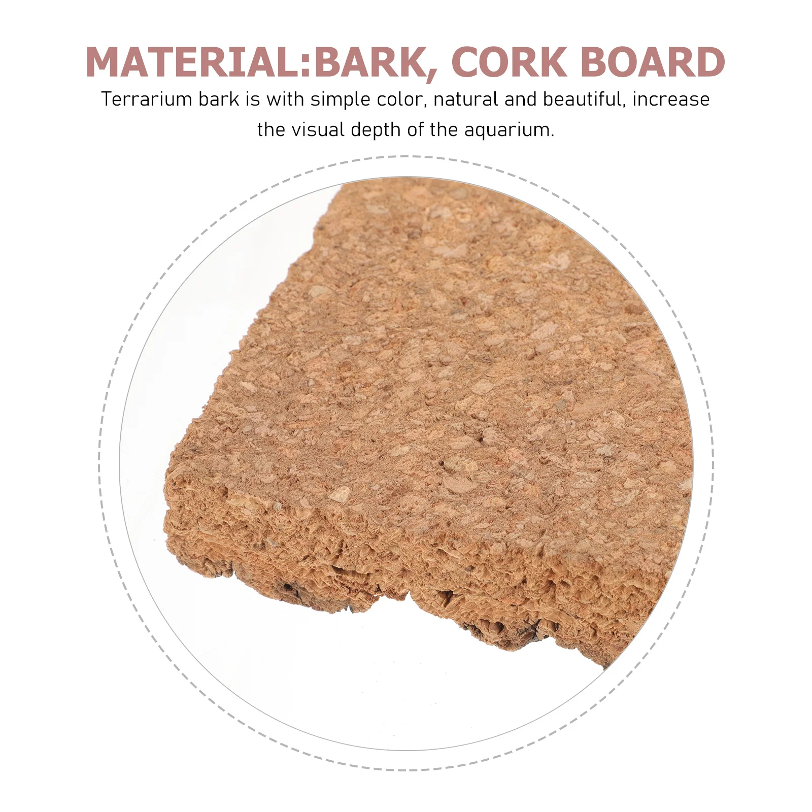 

Natural Reptile Bark Backdrop Durable Cork Terrarium Background Reptile Tank Decor Climbing Mat for Bearded Dragon