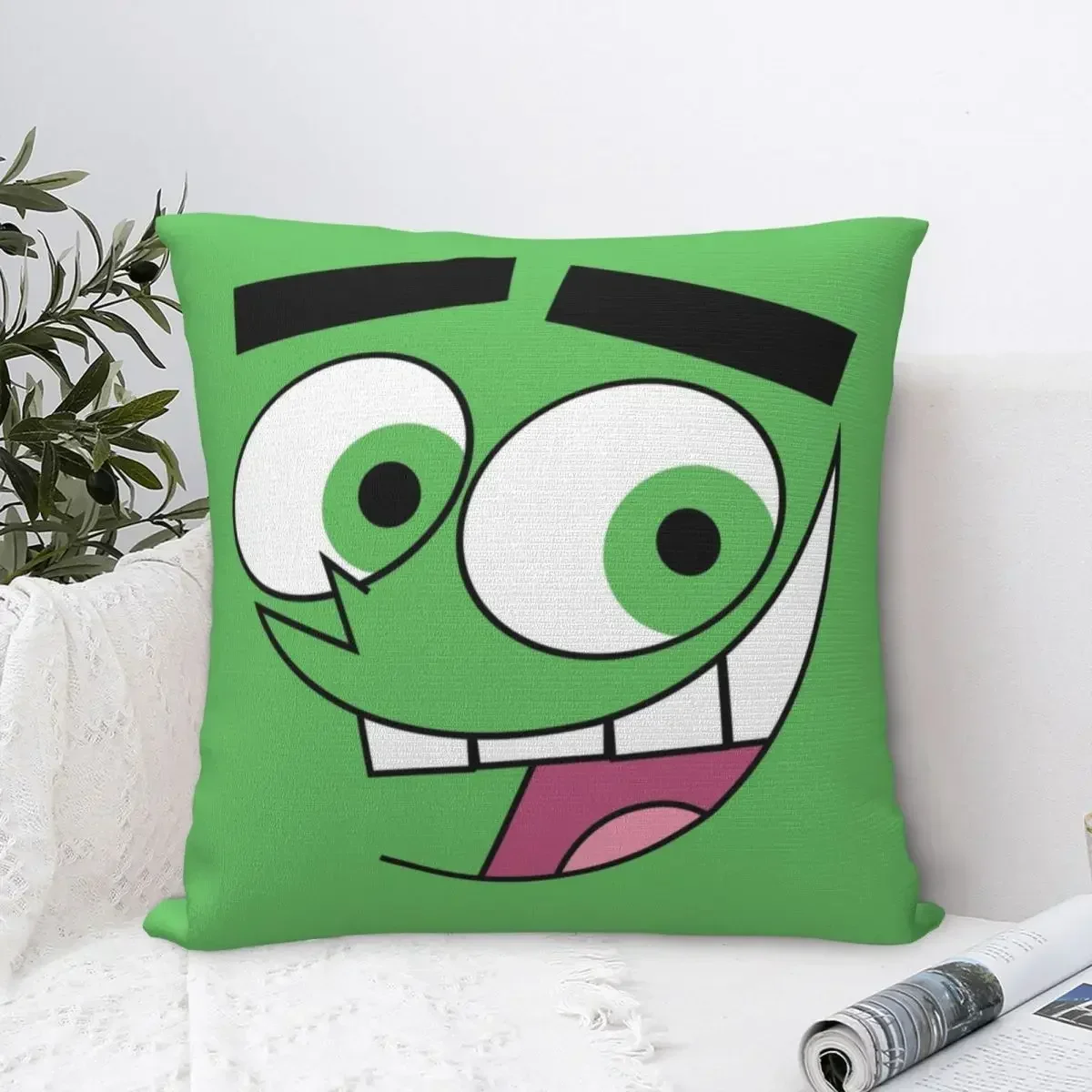 4Pcs - Fairly Oddparents - Cosmo Pillowcase Polyester Pillows Cover Cushion Comfort Throw Pillow Sofa Decorative Cushions 45cm