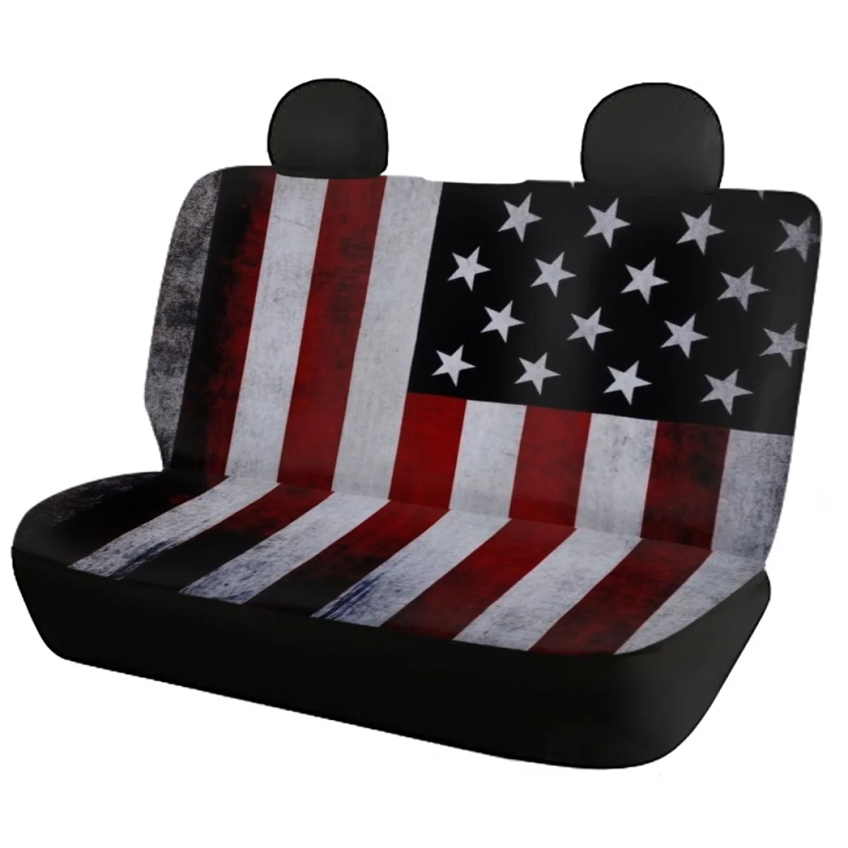 Car Seat Cover American Flag Distressed Design Full Set Vehicle Seat Protector Accessory Remove Universal Seat Covers for Sedan