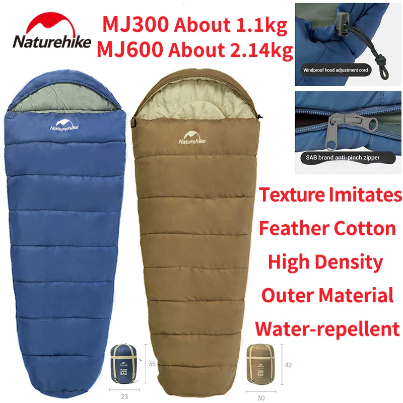 

Naturehike деревянный парчовый спальный мешок из хлопка для мамы, влагостойкий, против брызг, клейкая кожа, не душная, без пота, большой спальный мешок