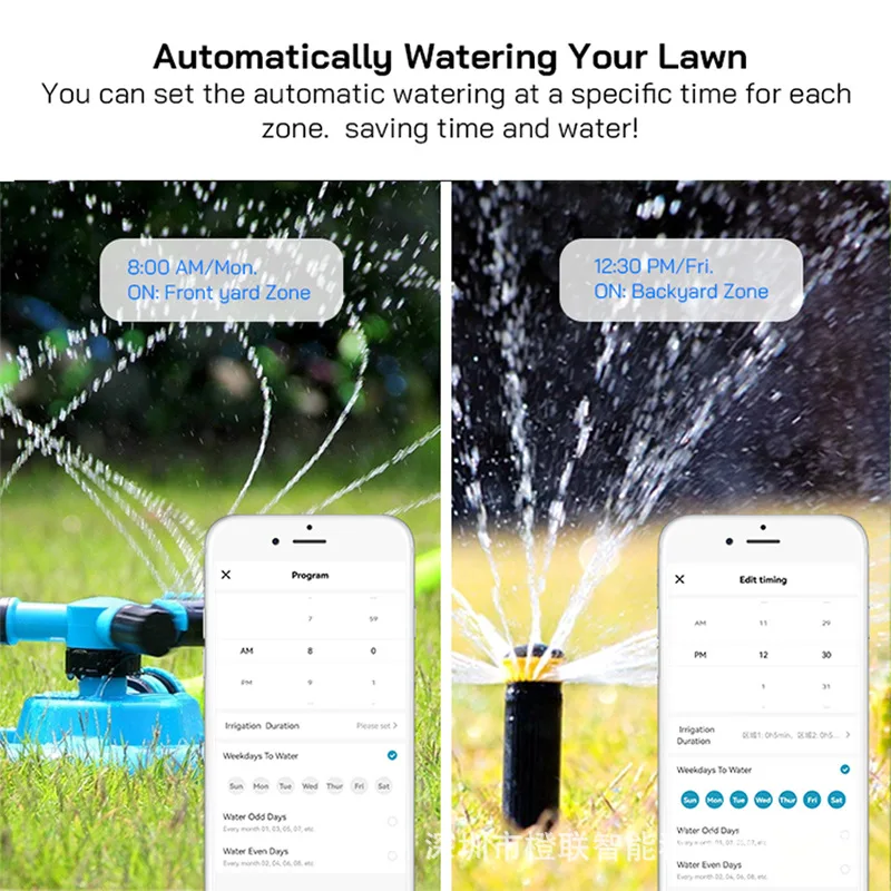 TUYA WiFi Smart Irrigator 8CH Remote Timed Automatic Watering Wireless Water Valve Controller