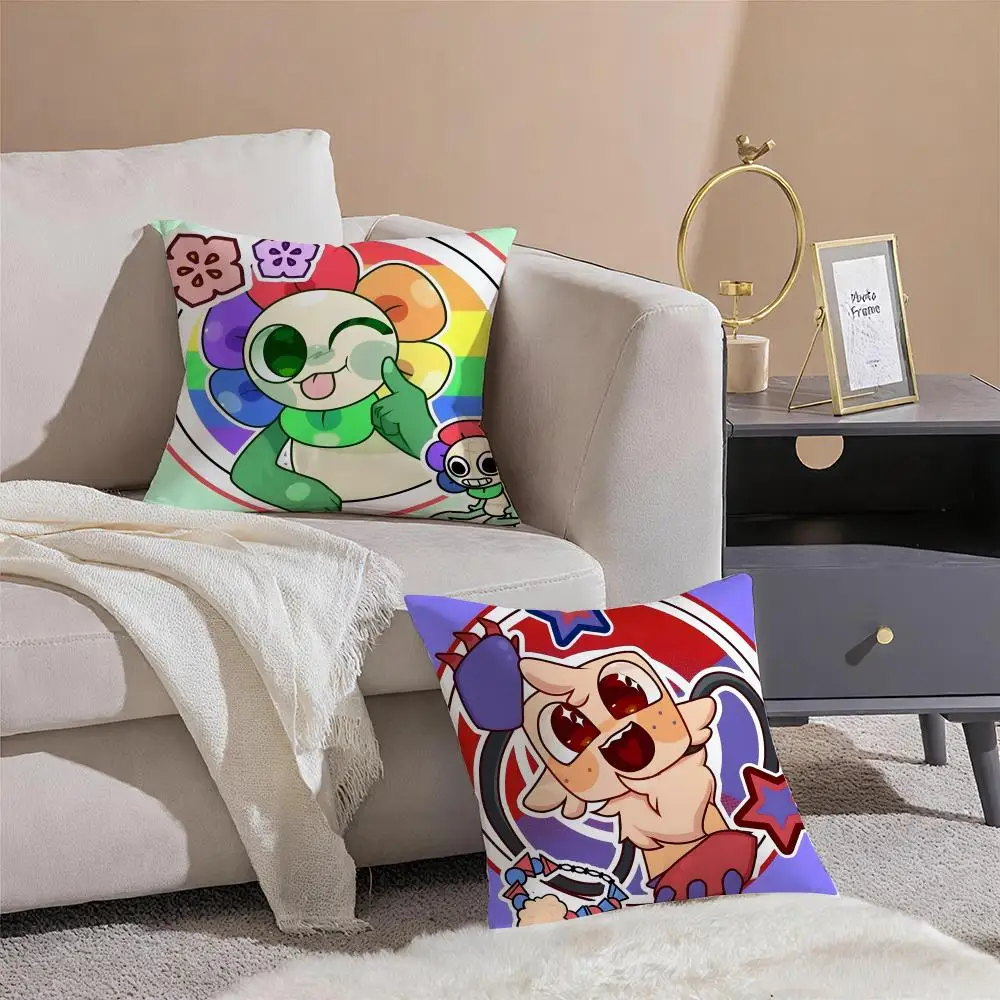 Anine Game D-dandys world Cushion Cover Linen Pillowcase Cover Soft Decor for Sofa Home Room