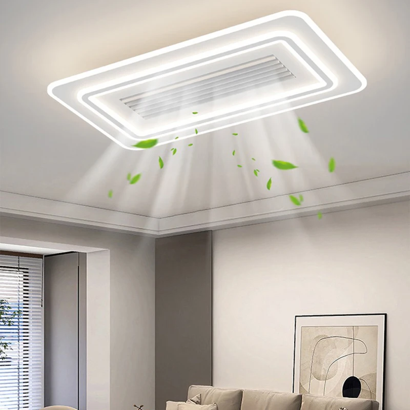 Imagem -02 - Lâmpadas de Teto Modernas com Luz Led Ventilador de Teto Dobrável Lâmpada do Quarto Iluminação da Sala