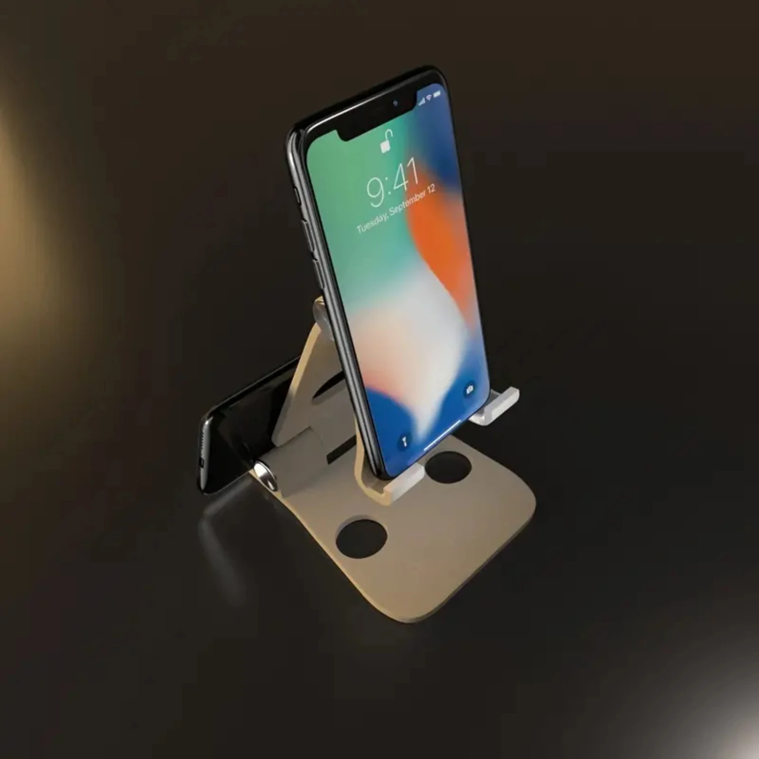 

Foldable Phone Holder,Adjustable Portable Flexible Mobile Phone Holder Adjustable View Angle, Stable Holder For Phones