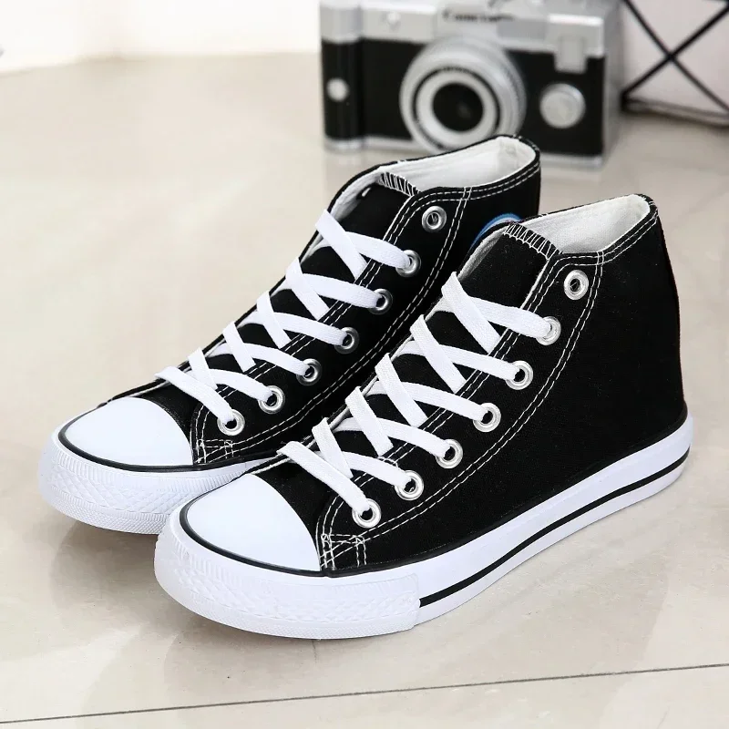 Fashion Platform Sneakers Spring Male Casual Vulcanized Shoes Student Tenis Masculino High Top Canvas Shoes for Men