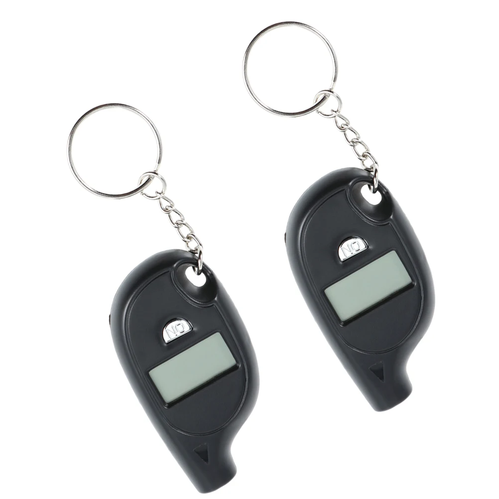 

2pcs Digital Tire Pressure Gauge Clear Display Long Lasting Material For Car Truck Accurate Measurement Non-Slip Grip Key Ring