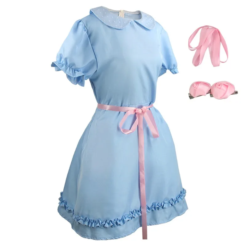 زاحف جرادي الساطع التوائم الفتيات تأثيري حلي الأزرق فستان بيبي دول وتتسابق زي هالوين فستان بتصميم حالم Y2k ملابس الحفلات