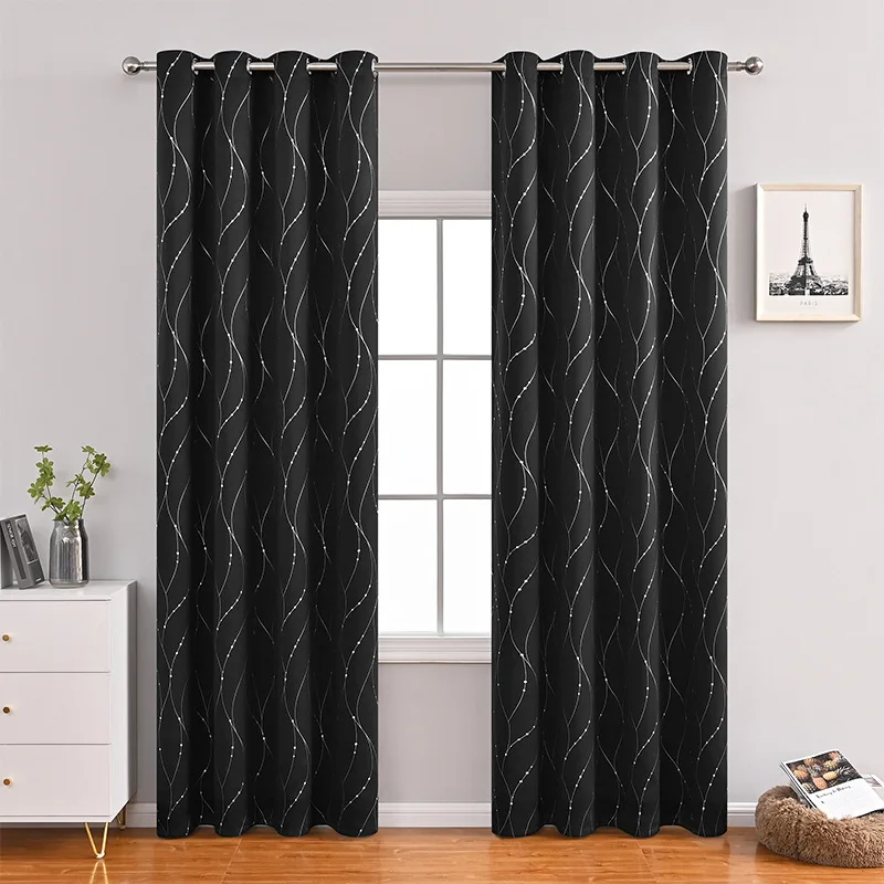 (27) Customized Hot Silver High-precision Blackout Curtains for Bedroom and Living Room Sunscreen Curtains