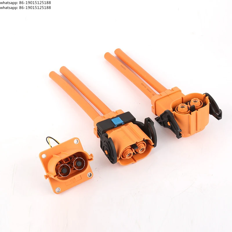 1Pair Plug Batteries 125/150/200A DC 1500V High Voltage Connector 2P Right Angle Plugs Terminal Connector High Power Connector