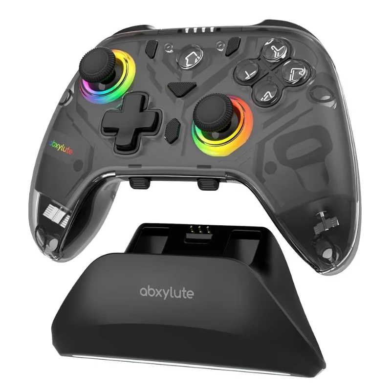 C8 Computer Controller Wireless Dongle RGB Lighting 1000 Hz Macro Key Hall Effect Joystick Switch Steam TV Charging Station
