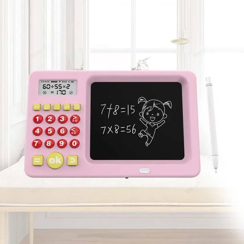 Imagem -03 - Placa de Caligrafia para Crianças Inglês Drawing Board Matemática Treasure Training Lcd Calculadora Espanhola Máquina Aritmética Mental