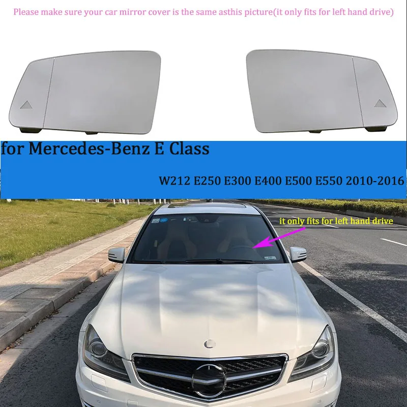 for Mercedes-Benz E Class W212  E250 E300 E400 E500 E550 2010-2016 Left Right Side Heated Mirror Glass LH RH Lens Replacement