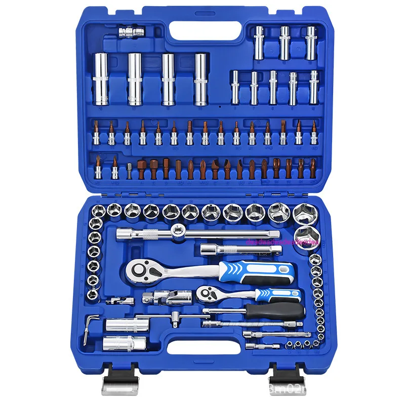 82-piece blue box ratchet wrench set