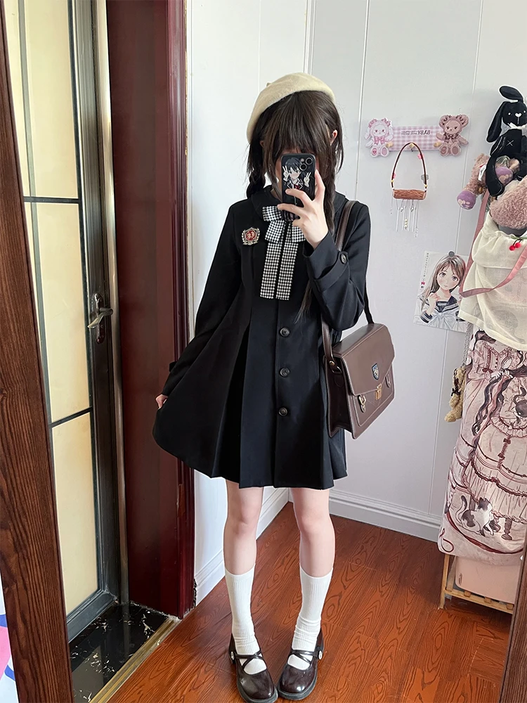 

2025 Autumn Winter New Sle College Windbreaker Women's Coat Slimming Waistcoat Long Sve Polyester Fiber JK orm