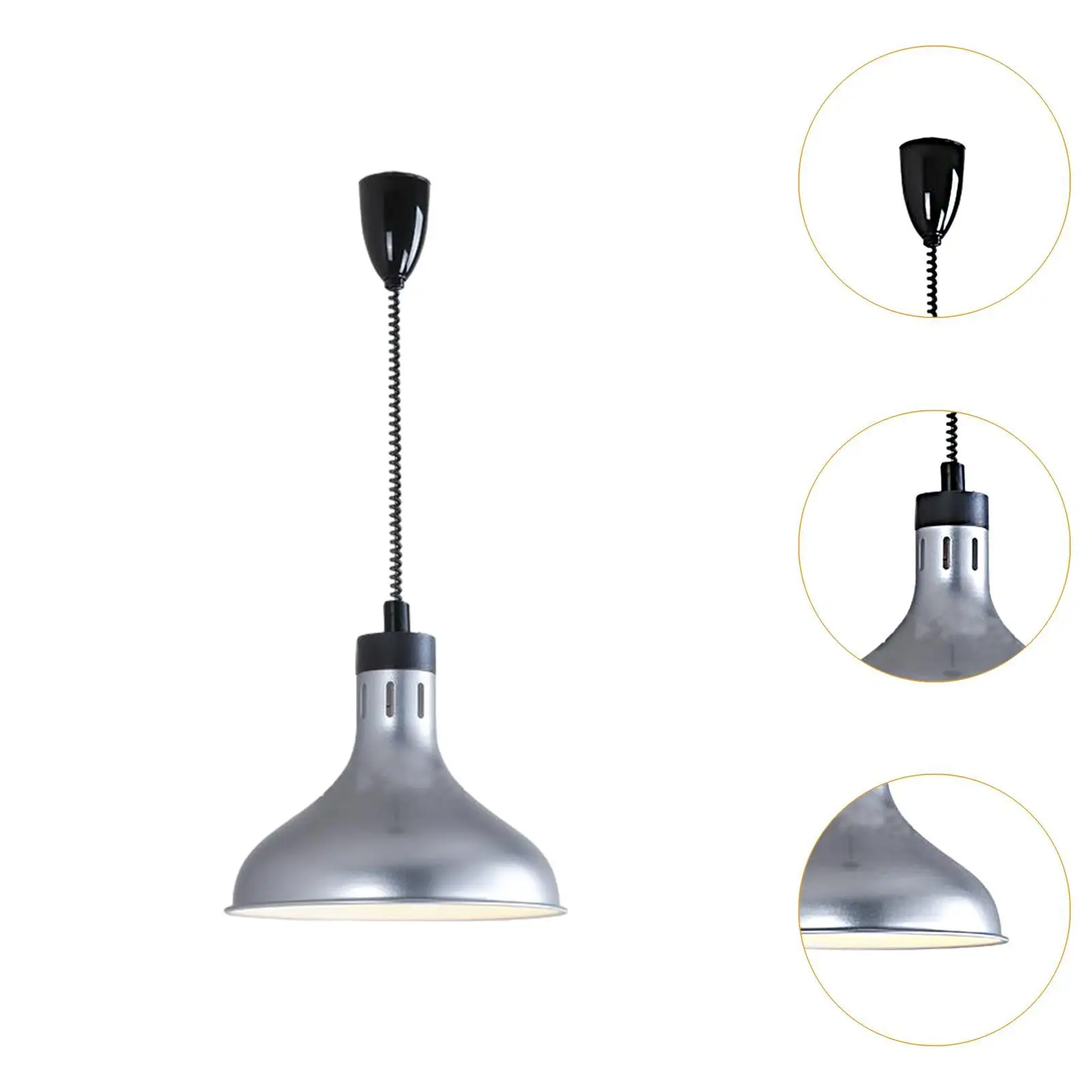 Food Warmer Lamp Adjustable Length 70-160cm without Bulb 275W Food Warmer Light for Fries Catering Cafeteria Restaurant Hot Food