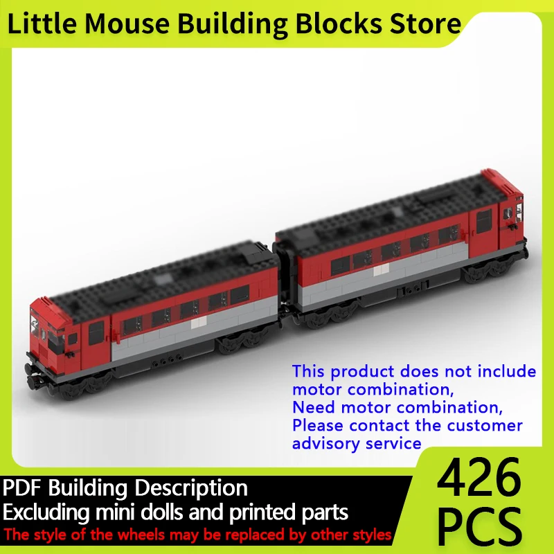 

City Car Model MOC Building Bricks Model 22 Electric Locomotive Modular Technology Gifts Holiday Assemble Children Toys Suit