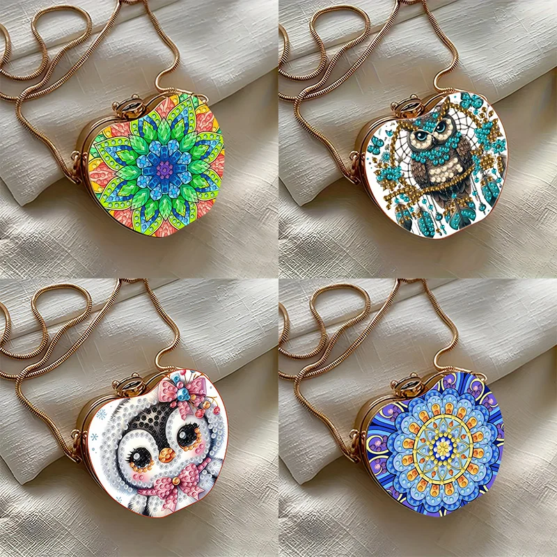 Алмазная картина «сделай сам», сумка на плечо для девочек, украшение с кристаллами и алмазной вышивкой, женственная очаровательная сумка через плечо, праздничные подарки