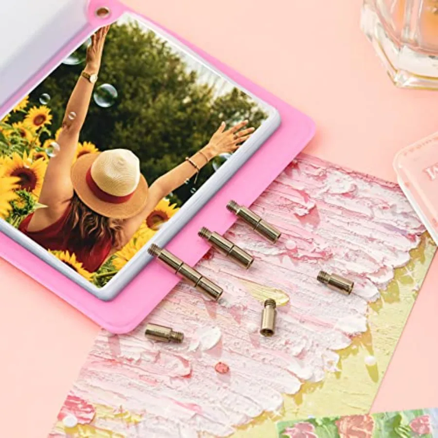 40Pcs Paku Pengikat Scrapbook, Aksesoris Pengikat Scrapbook, Pengganti Paku Pengikat, Sekrup Pengikat untuk Mengikat Foto Scrapbook