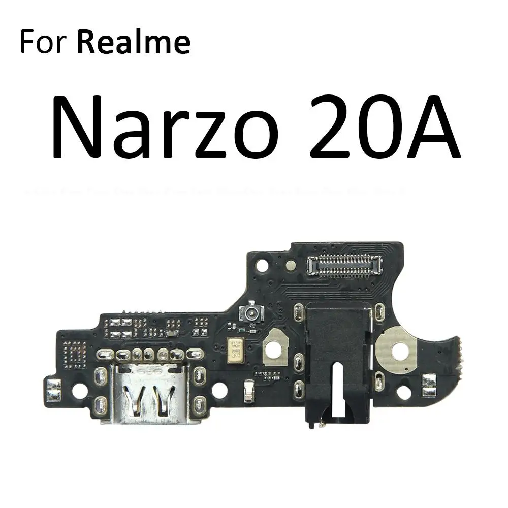 Charging Port Connector Board Parts Flex Cable With Mic For OPPO Realme Narzo 10 10A 20 20A 30 30A 50i 50 50A Prime Pro 4G 5G