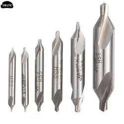 6pcs Double 5 / 3 / 2.5 / 2 / 1.5 / 1mm Combined HSS Combined Center Drill Countersink Bit Lathe Mill Tackle Tool Set Hand Tools