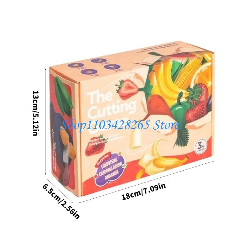 Realistic Peeling Cutting Fruit Vegs Kitchen Toy Kids Motor Skill Activity Toy G2TE