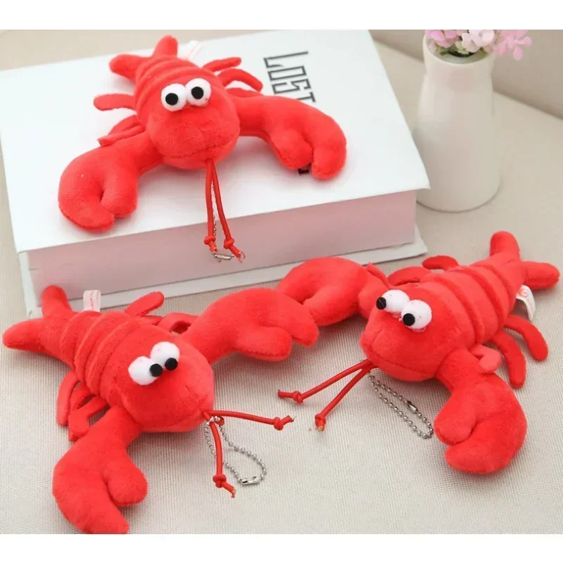 Cute Crayfish Pendant Stuffed Plush Doll Mini Crab Doll Pendant Cartoon Creative Animals Plush Toys Keyring for Children Gifts