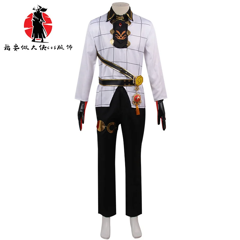 Game Genshin Impact Diluc Ragnvindr Cosplay Costumes Character Outfit Unisex Comic Role Play Diluc Outfit Men Uniform