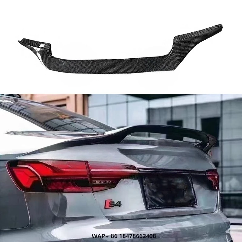 

Real Carbon Fiber Rear Spoiler Trims Replacement Car Tail Trunk Wing Lip Diffuser for A4 S4 B9.5 Auto Body Kit Parts