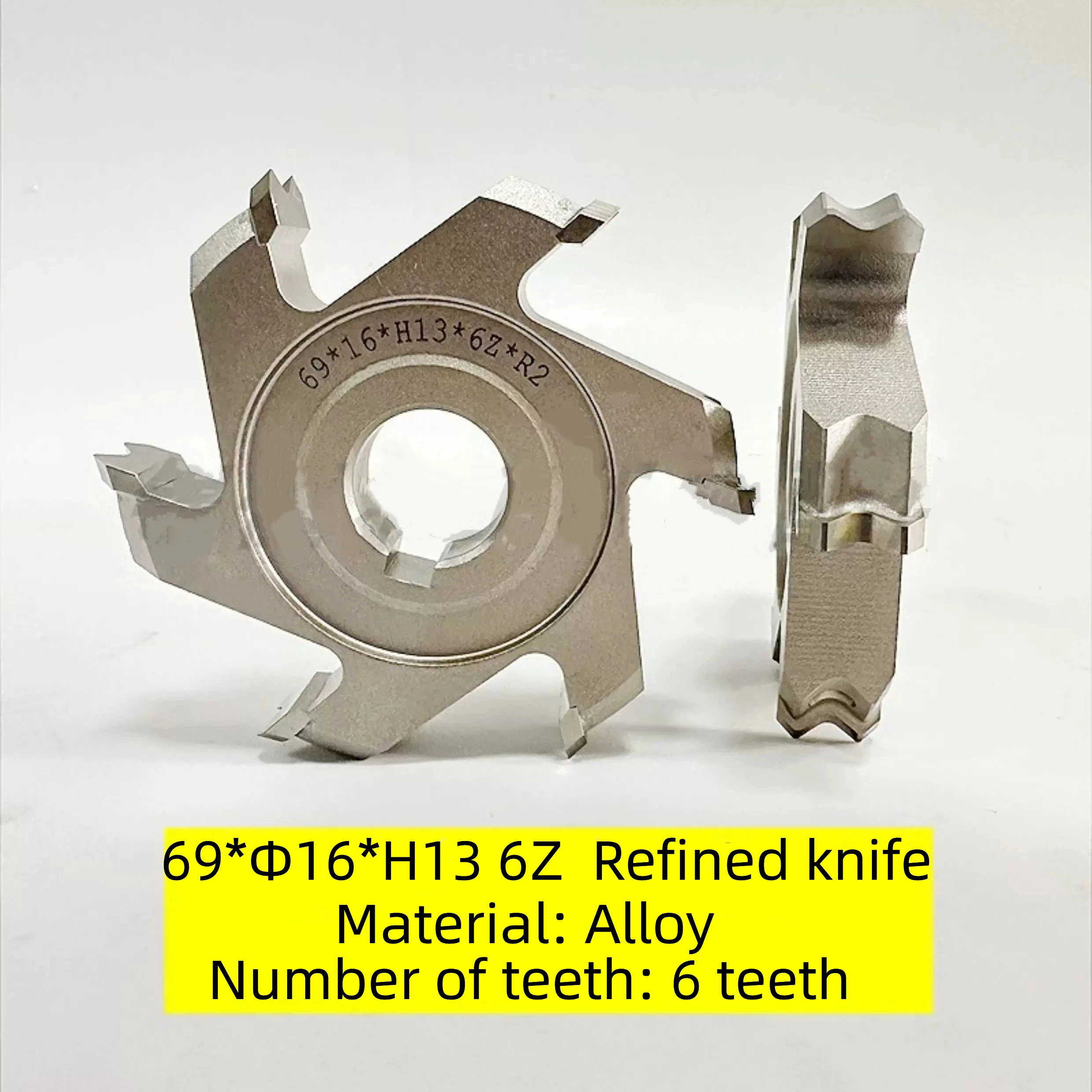 1Pcs 69x16xH13 6Z R2 Diamond Alloy Stee Fine Trimming Cutter Finishing Knife For Edge Banding Machine Woodworking Cutting Tools