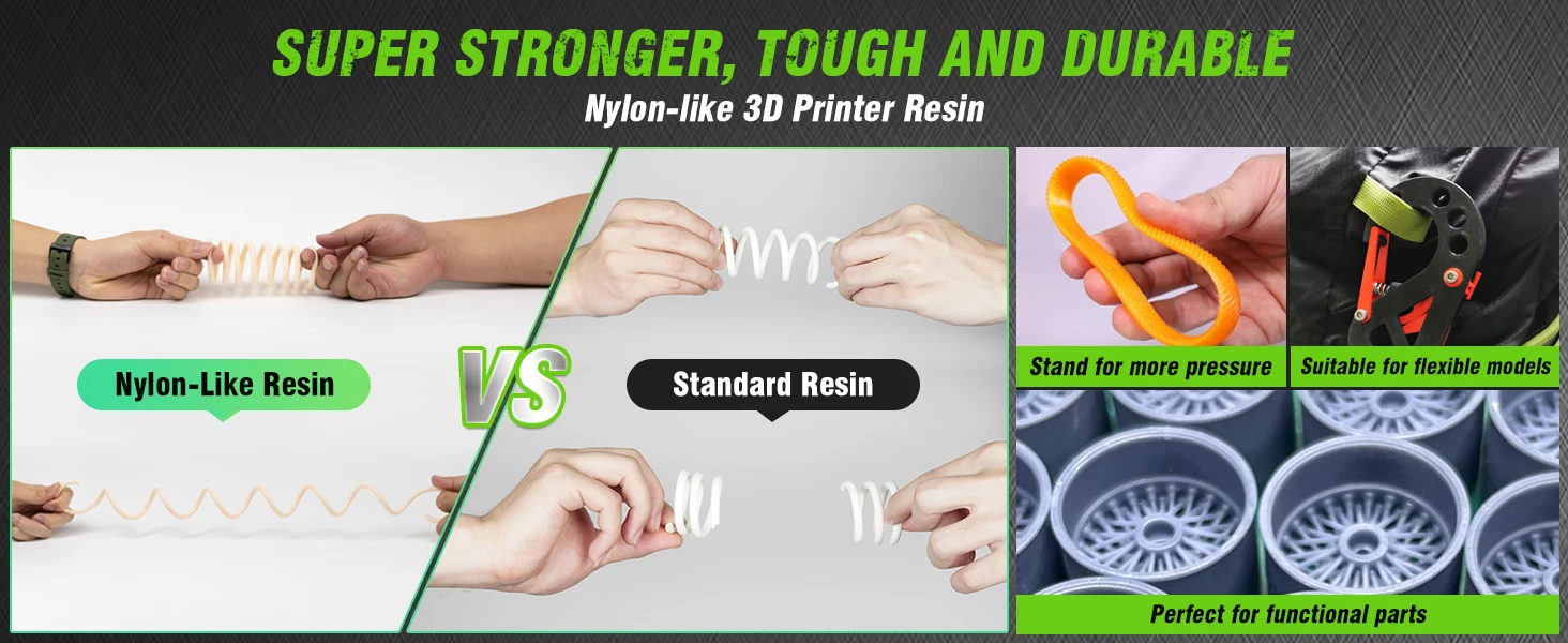 SUNLU 2KG Nylon-Like/ Toughness / High Temperature 3D Resin 405nm UV Resin For Most SLA/DLP/LCD 3D Printer Material UV Sensitiv