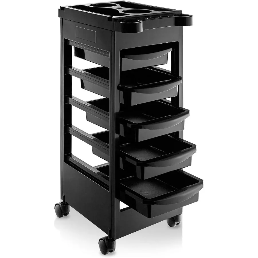 Beauty Salon Rolling Trolley Cart with 5 Drawers