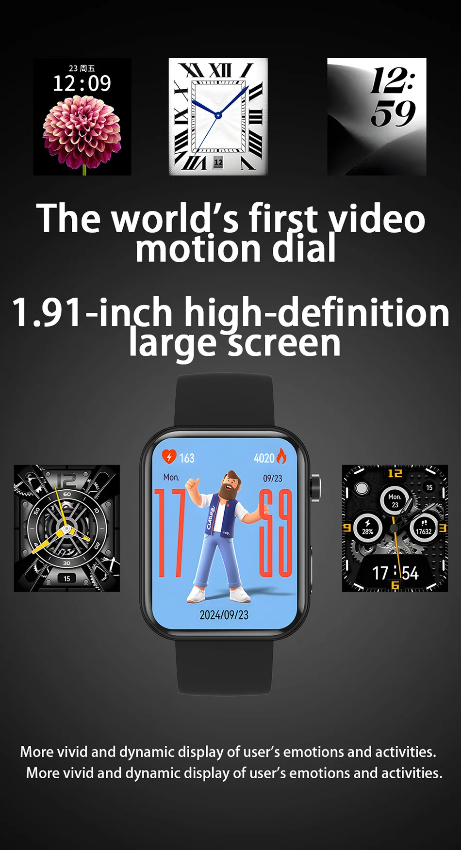 2025 nuevo reloj inteligente hombres mujeres cámara tomar fotos grabar vídeo Monitor de salud deportes Fitness impermeab