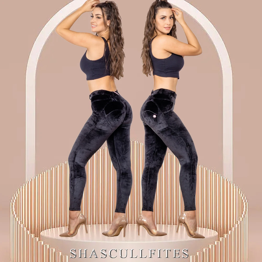 

Shascullfites Gym and Shaping Leggings Women Thick Black Winter Exercise Yoga Pants Training & Fitness Tights