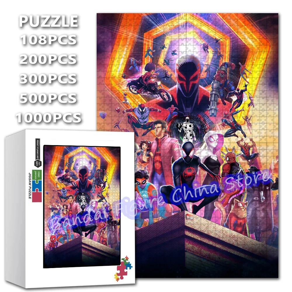 

Diy Print Jigsaw Puzzle Disney Superhero Movies Spiderman:Across The Spider-Verse Puzzle for Adult Stress Relief Toys Gifts