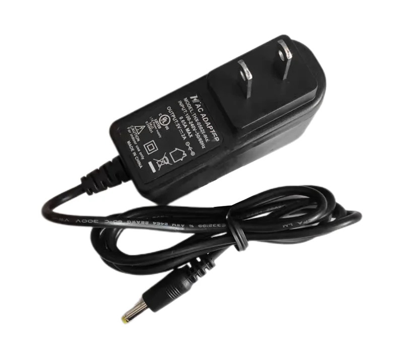 

Power Adapter 5V 2A, Barrel 4.0/1.7mm, US 2-Pin Plug, THX-050200KE